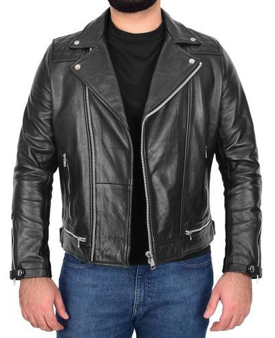Three Popular Styles of Men's Biker Leather Jackets