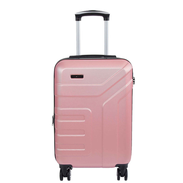 Hard Shell Cabin Bag Expandable 4 Wheeled Spinner Luggage Rio Rose Gold 1