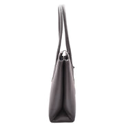 Womens Genuine Leather Shoulder Bag A4 Size Classic Handbag A062 Grey