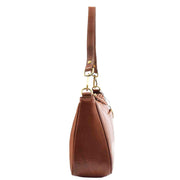 Womens Detachable Straps Leather Shoulder Bag ELLA Chestnut 4
