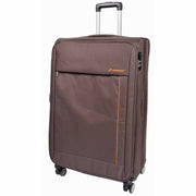 Lightweight 4 Wheel Luggage Expandable Soft Venus Brown 2