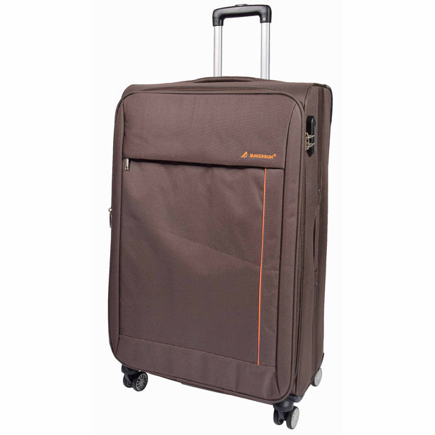 Lightweight 4 Wheel Luggage Expandable Soft Venus Brown 2