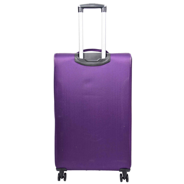 Expandable Four Wheel Soft Suitcase Luggage York Purple 11