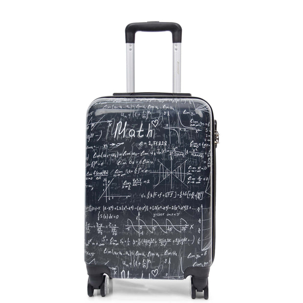 Expandable Four Wheel Print Suitcase Hard Shell Luggage ALGEBRA 14