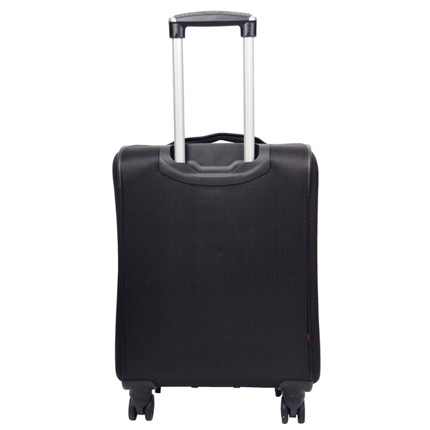 Expandable Four Wheel Soft Suitcase Luggage York Black 21