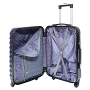 Cabin Size 4 Wheel Suitcase ABS Lightweight Luggage Travel Bag Stargate Navy