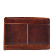 Brown Leather Folio Bag A4 Document Underarm Portfolio Case - Stanford 3