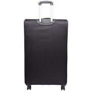 Expandable Four Wheel Soft Suitcase Luggage York Black 6