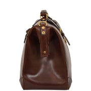 Genuine Leather Doctors Briefcase Gladstone Bag Duke Brown Side
