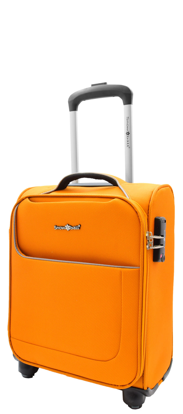 Under Seat Suitcase Budget Airline Approved Cabin size 4 Wheel Hand Luggage M1 Yellow