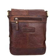 Genuine Brown Leather Bag Cross Body Vintage Flight Bag Tommy Back
