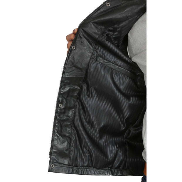 Countrymen Black Leather Waistcoat Multi Pockets Gilet Boyles Lining