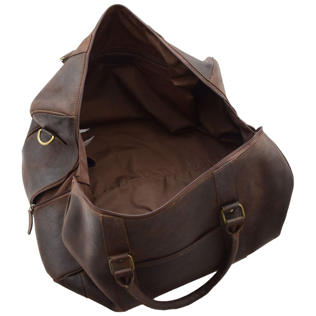 Cabin Travel Weekend Genuine Leather Holdall Bag MARS Brown 5