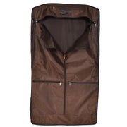Genuine Luxury Leather Suit Garment Dress Carriers A112 Brown Back Open