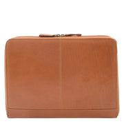 Real Tan Leather Folio Case A4 Document Underarm Conference Bag Ben Back