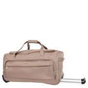 Travel Duffle Bag 28" Lightweight Wheeled Holdall Weekend Bag Marco Beige