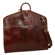 Luxury Leather Suit Carrier Bag Dress Garment Cover Finley Brandy Feature 1
