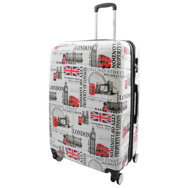 City of London Wheel Suitcases Hard Shell Expandable Luggage Bags