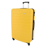 Robust 4 Wheel Suitcases ABS Yellow Lightweight Digit Lock Luggage Travel Bag Stargate