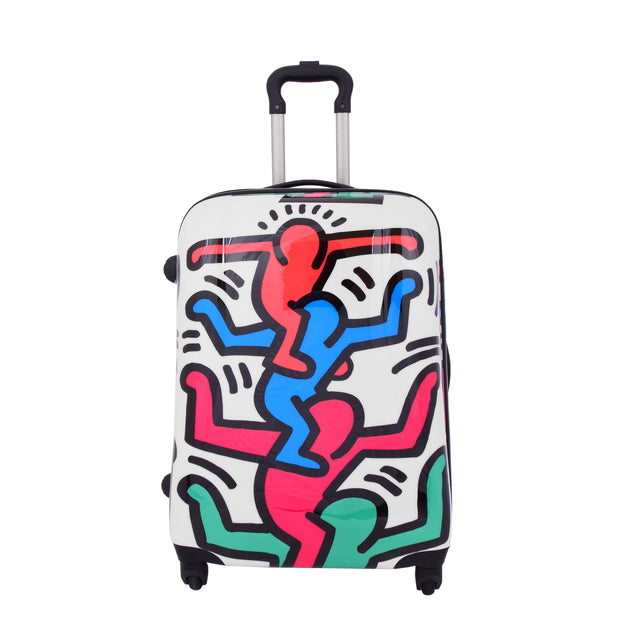 Robust Hard Shell Suitcase Stack Up Man Print 4 Wheel Luggage Bags Medium 2
