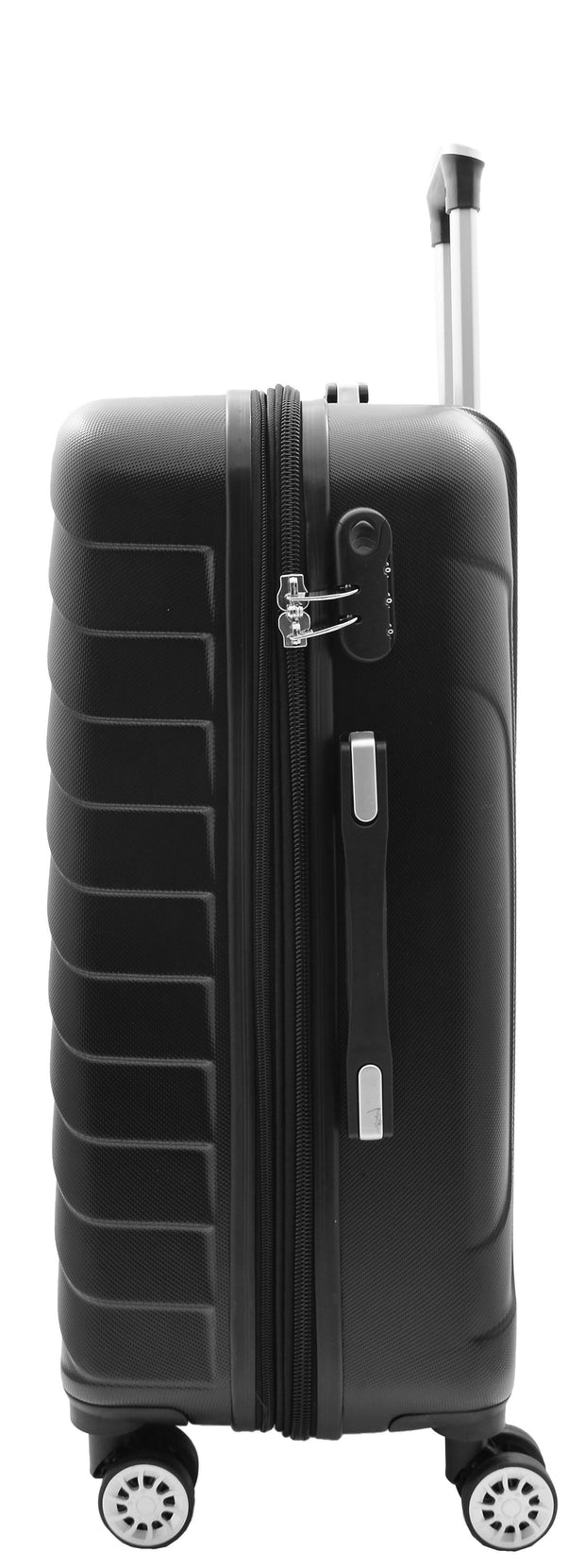 4 Wheel Suitcases Hard Shell Black ABS Digit Lock Lightweight Luggage Travel Bag Melton medium-2
