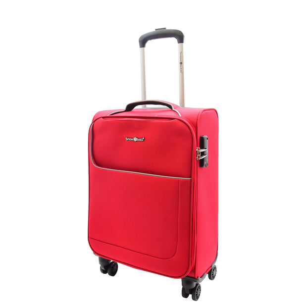 Lightweight 4 Wheels Soft Luggage Expandable TSA Lock Mercury Red