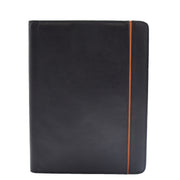 Genuine Black Leather Folder A4 Note Pad Case Organiser Conference Tablet Bag Helms