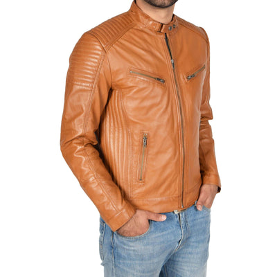 An Ideal Way to Look Fashionable by Mens Biker Leather Jacket