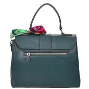Womens Handbag Faux Leather Top Handle Doctors Bag Outgoing Fashion Tote A897 Green-2