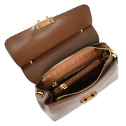 Womens Real Leather Handbag Small Evening Outgoing Fashion Tote Bag A776 Khaki