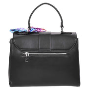 Womens Handbag Faux Leather Top Handle Doctors Bag Outgoing Fashion Tote A897 Black-2