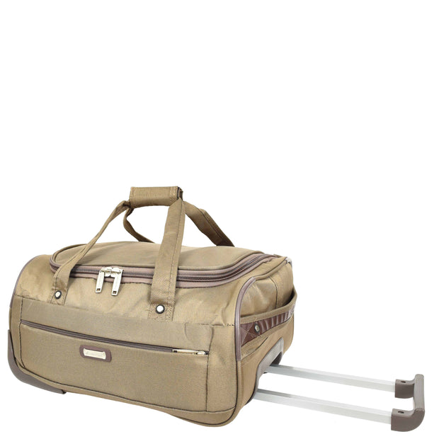 Overnight Wheeled Holdall Travel Bag A405 Beige-3