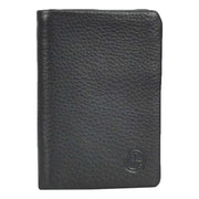 Mens Real Leather Bi-Fold Slim Wallet Coins Cards Banknotes Classic Style A162 Black