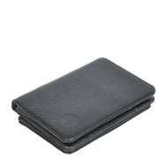 Premium Leather Mens Bifold Wallet Multi Compartments Coins Notes Card Holder A639 Black