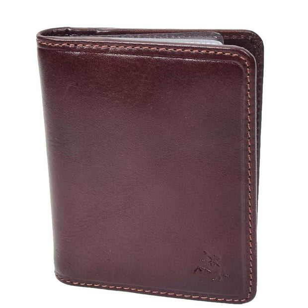 RFID Protected Bi-fold Wallet Small Credit Card Holder Geneva Brown 2