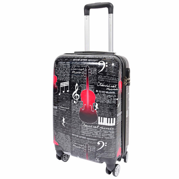Dual 4 Wheel Luggage Hard Shell Music Print BELMORE 4