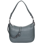 Real Leather Hobo Handbag Womens Shoulder Bag Cross Body Multi Straps A688 Teal-6
