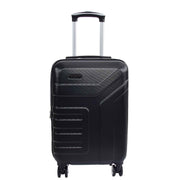 Hard Shell Cabin Bag Expandable 4 Wheeled Spinner Luggage Rio Black 1