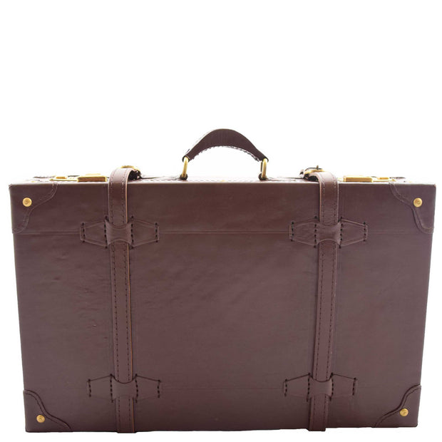 Leather Antique Suitcase English Steamer Trunk Case TRUNKEST Brown 1