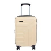 Hard Shell Cabin Bag Expandable 4 Wheeled Spinner Luggage Rio White 1