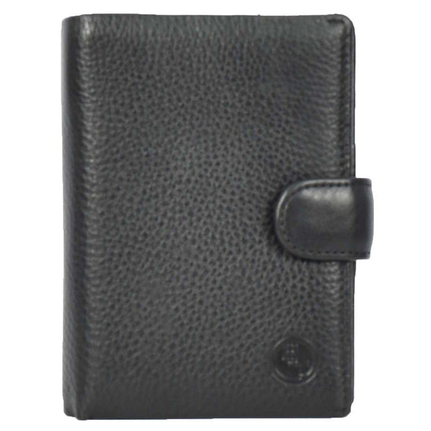 Genuine Leather Passport Holder Travel Bi-Fold Wallet Credit Card Notes Document Organiser A310 Black