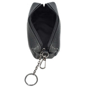 Large Size Real Leather Key Ring Case Pen Pencil Glasses Car Key Holder Pouch A932 Black