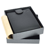 Premium Leather Mens Bifold Wallet Multi Compartments Coins Notes Card Holder A639 Black