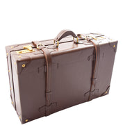 Leather Antique Suitcase English Steamer Trunk Case TRUNKEST Brown 2