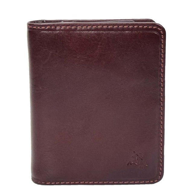 RFID Protected Bi-fold Wallet Small Credit Card Holder Geneva Brown 3
