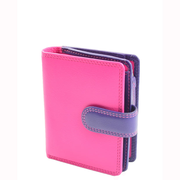 Womens Soft Leather Purse Multicoloured Mid-Sized Cards ID Cash Coins RFID Safe Eden Berry