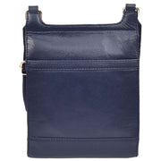 Real Leather Crossbody Bag Women's Casual Style Messenger Xela Navy 2