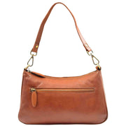 Womens Detachable Straps Leather Shoulder Bag ELLA Cognac 2