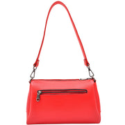Women Girls Premium Leather Small Handbag Shoulder Crossbody Messenger Bag A3017 Red