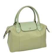 Womens Genuine Leather Top-Handle Bag Tote Style Casual Outgoing Fashion Handbag Amy Mint Green